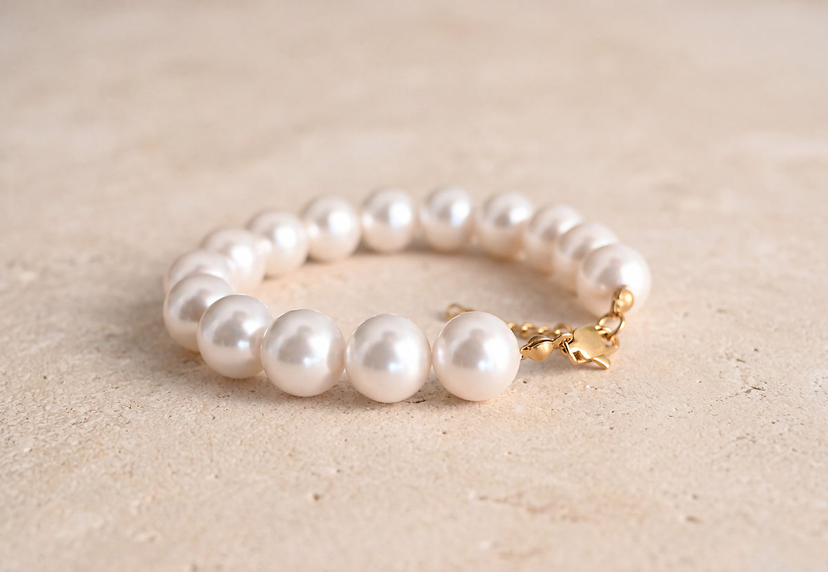 Crystal Pearl Bracelet · 12 mm