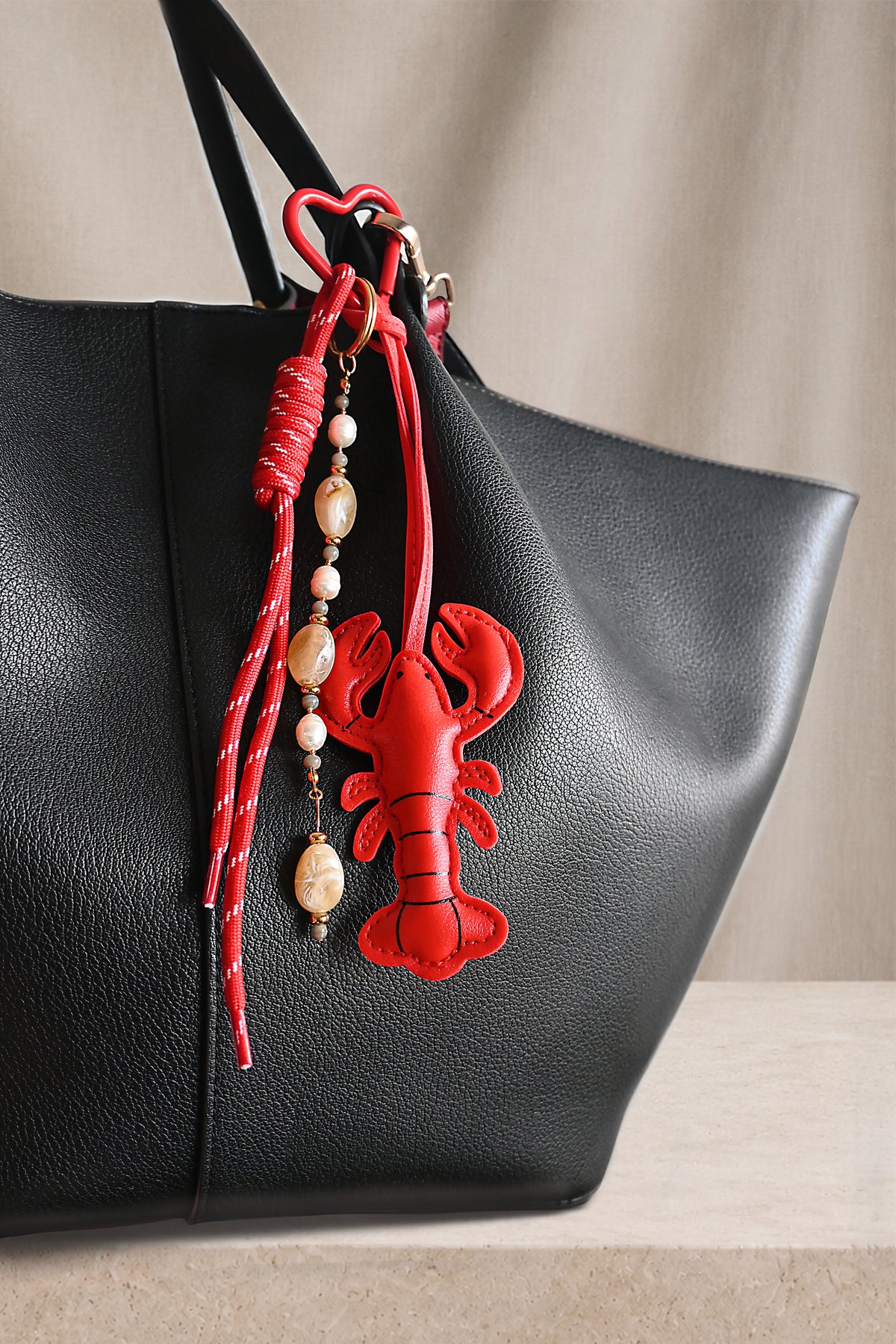 Scarlet Lobster Bag Charm