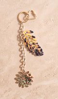 Tortoise Leaf & Sun Bag Charm