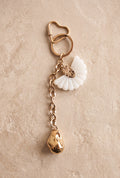 Ecru Fan & Pearl Bag Charm