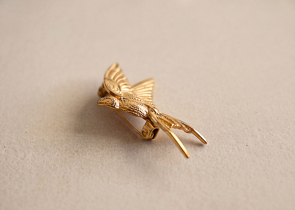 Golden Bird Brooch