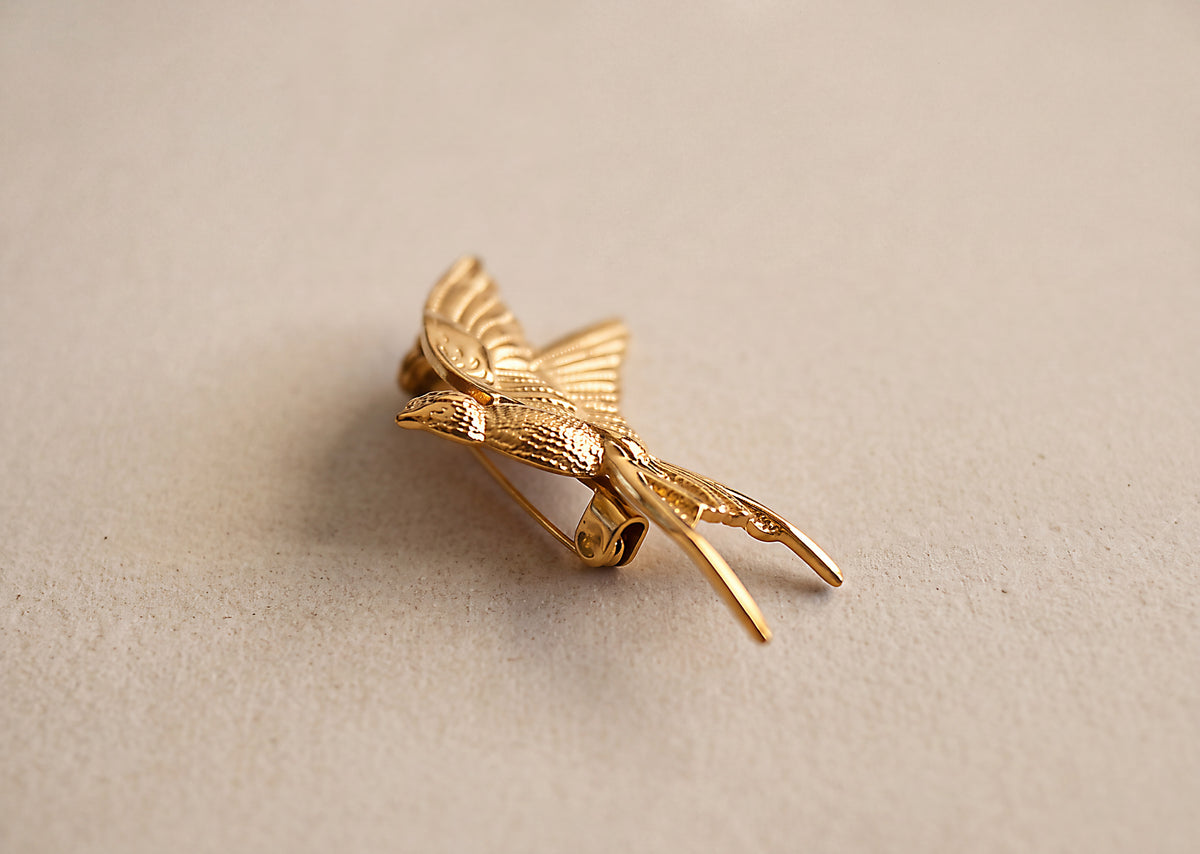 Golden Bird Brooch