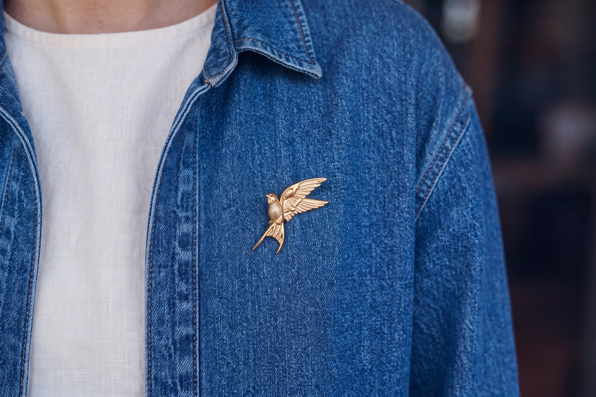 Golden Bird Brooch