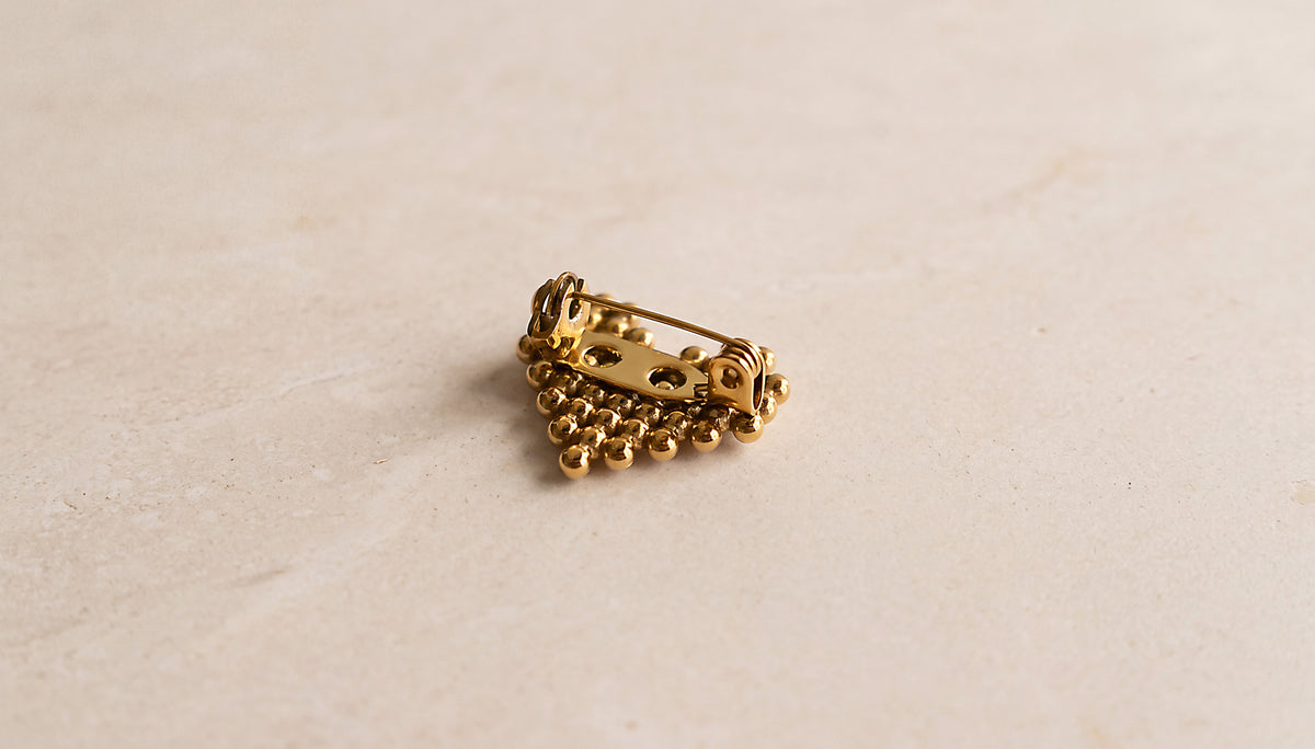 Beaded Heart Brooch