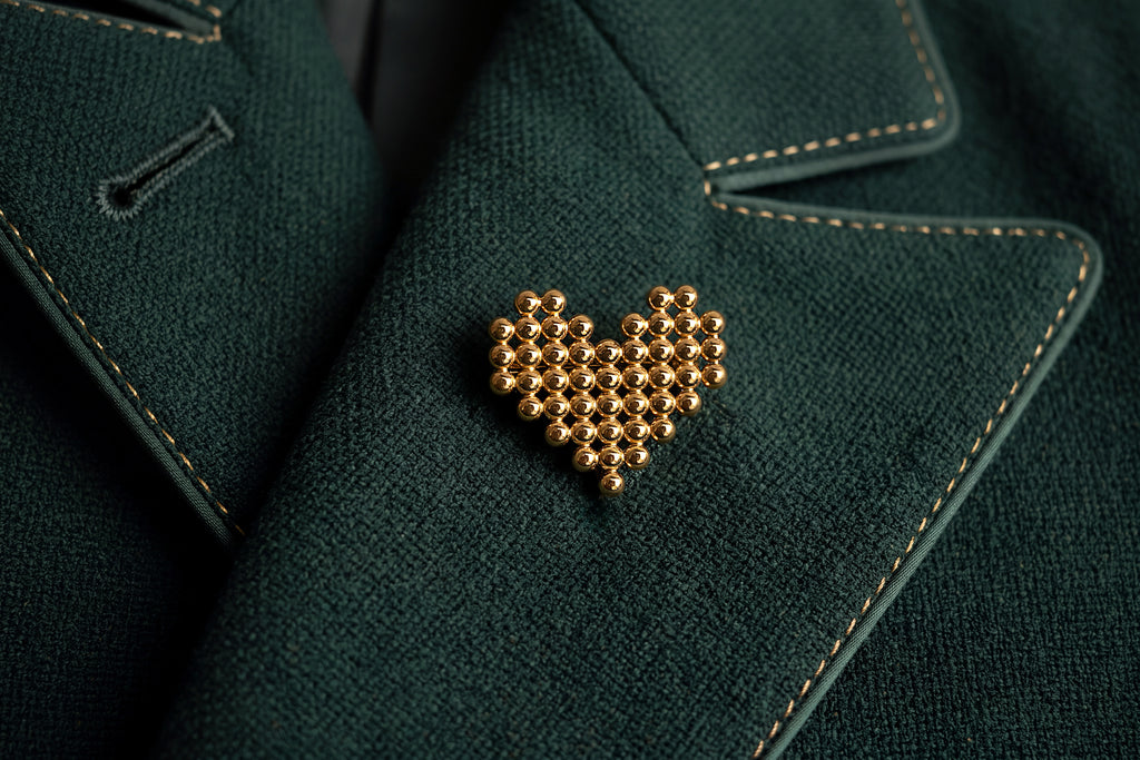 Beaded Heart Brooch