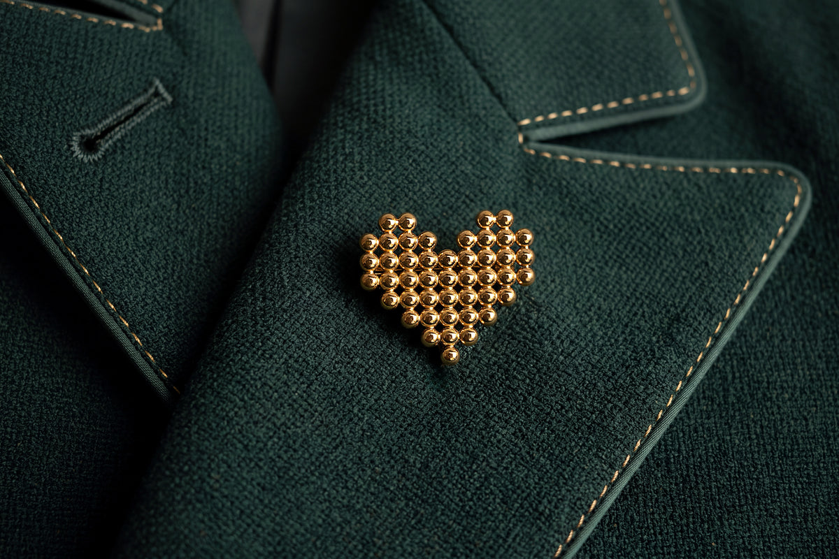 Beaded Heart Brooch