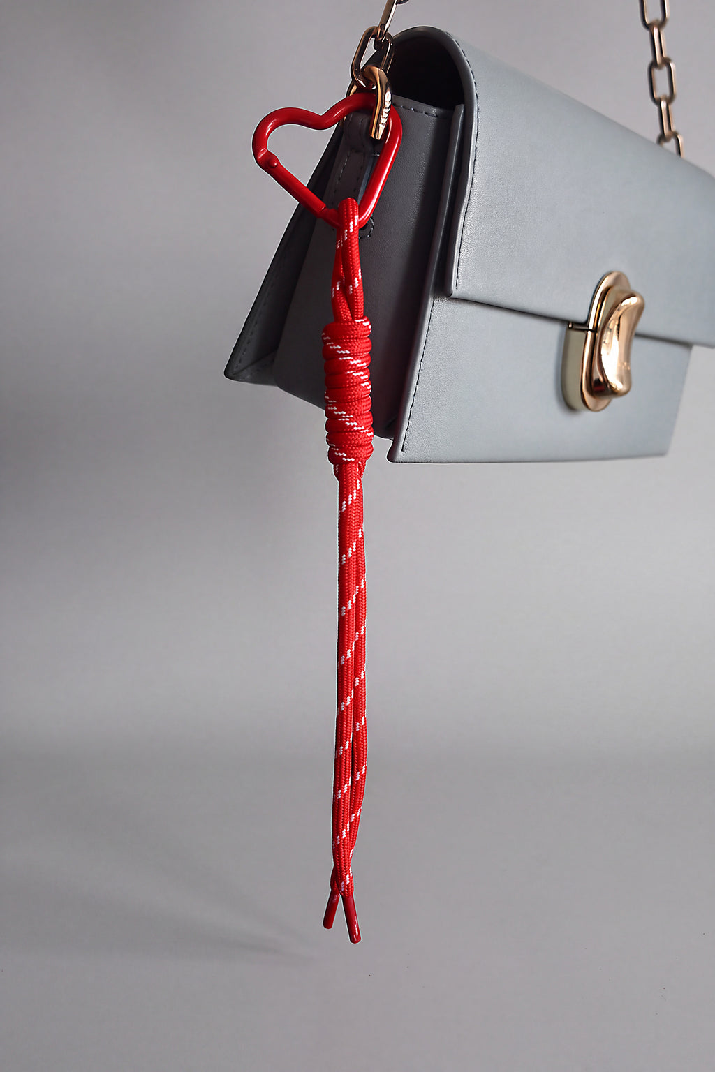Red Heart Paracord Bag Charm