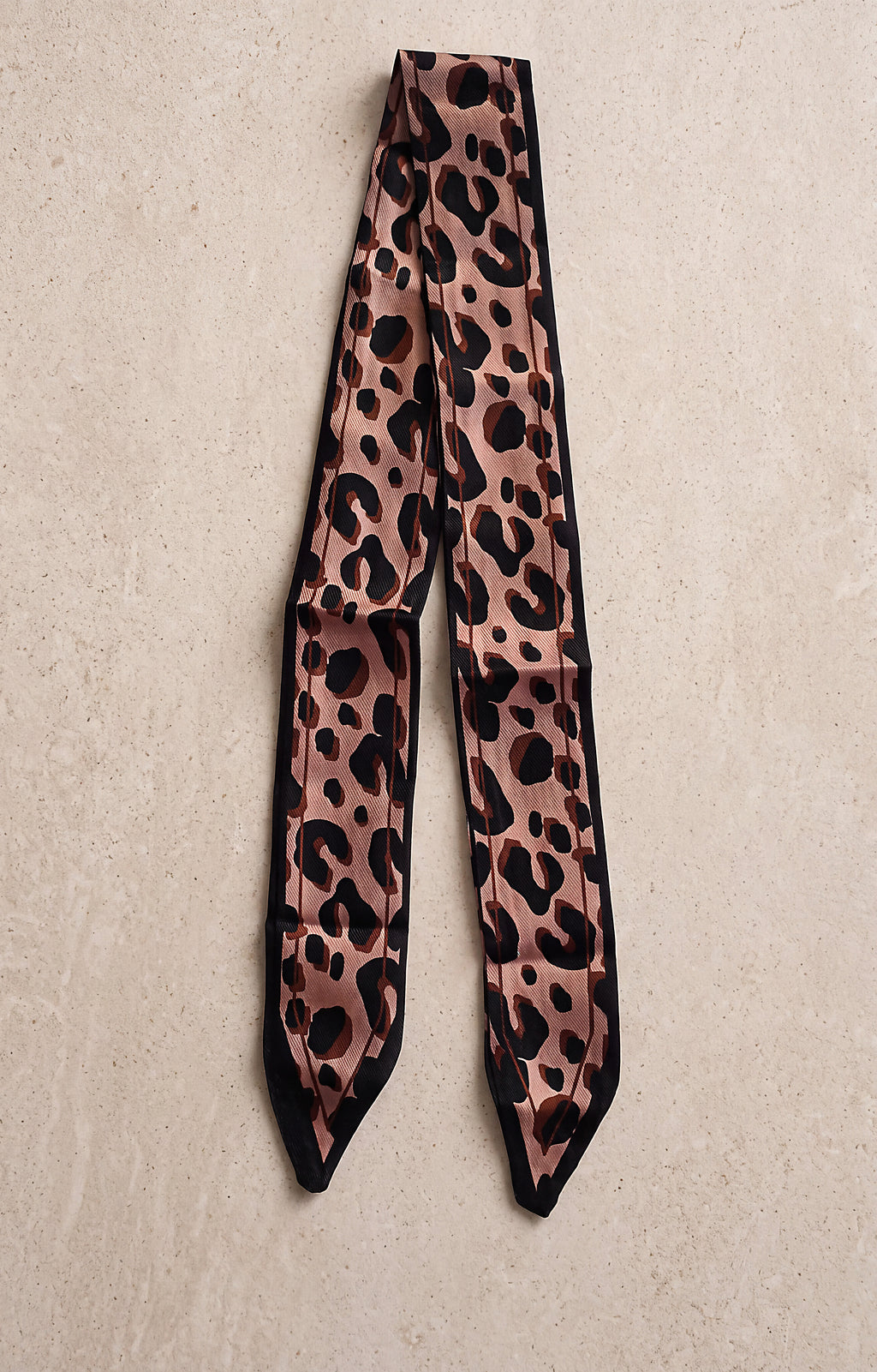 Brown Leopard Bag Scarf Ribbon
