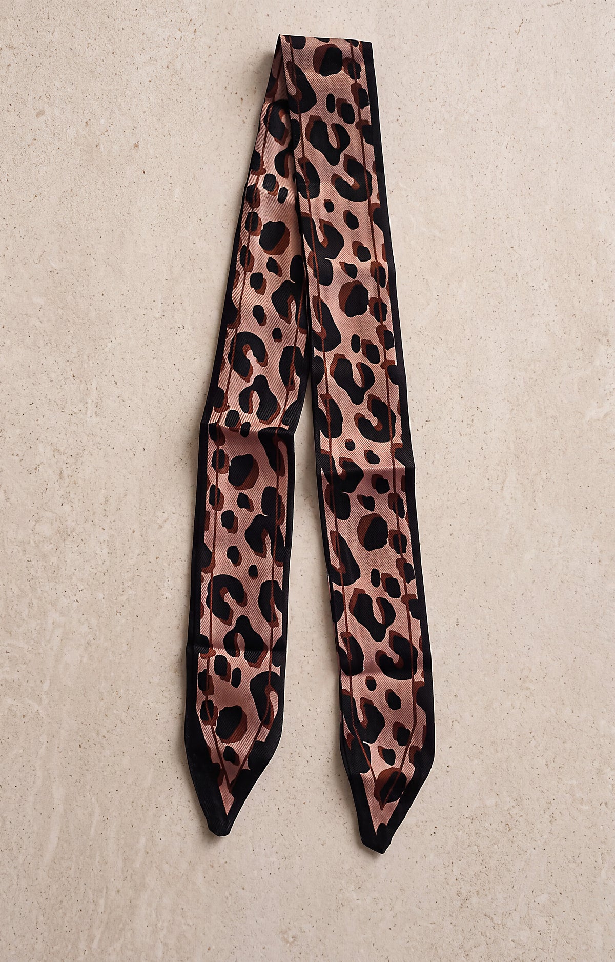Brown Leopard Bag Scarf Ribbon