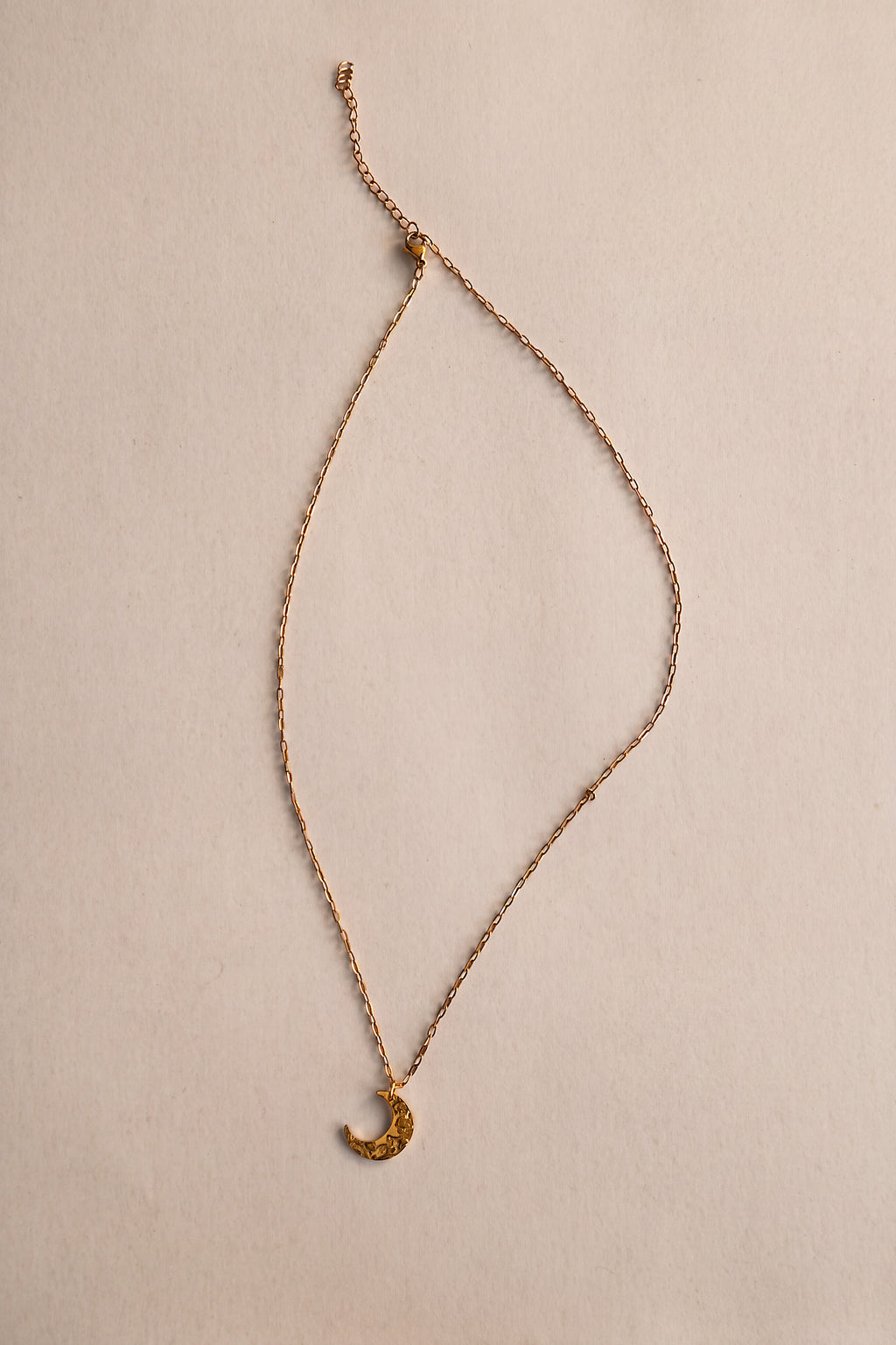 Hammered Half-Moon Necklace