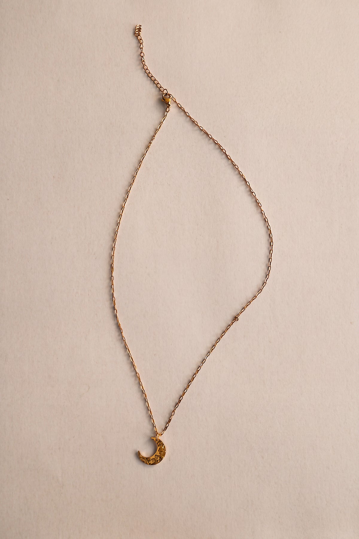 Hammered Half-Moon Necklace