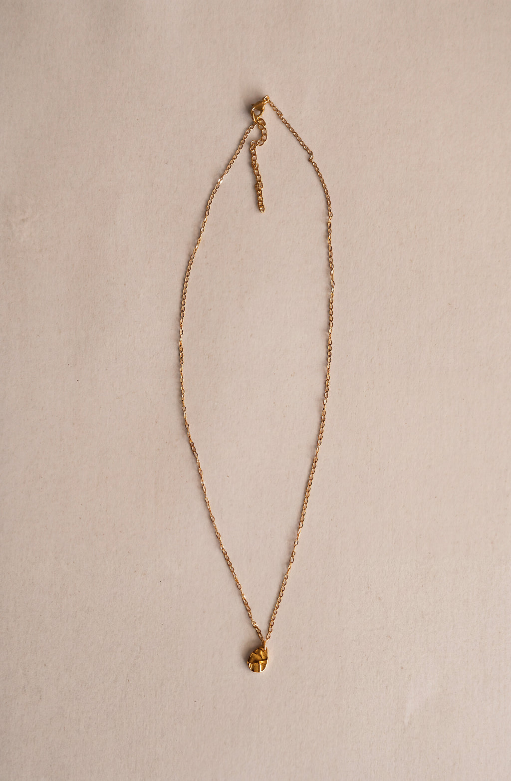 Mini Hammered Drop Necklace