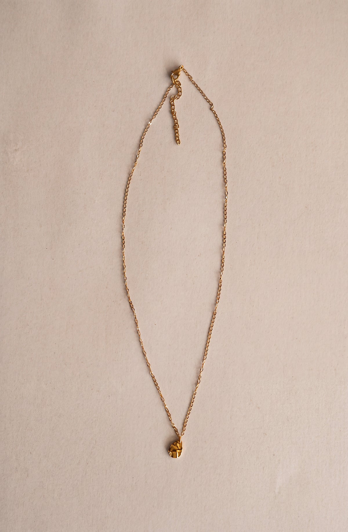 Mini Hammered Drop Necklace