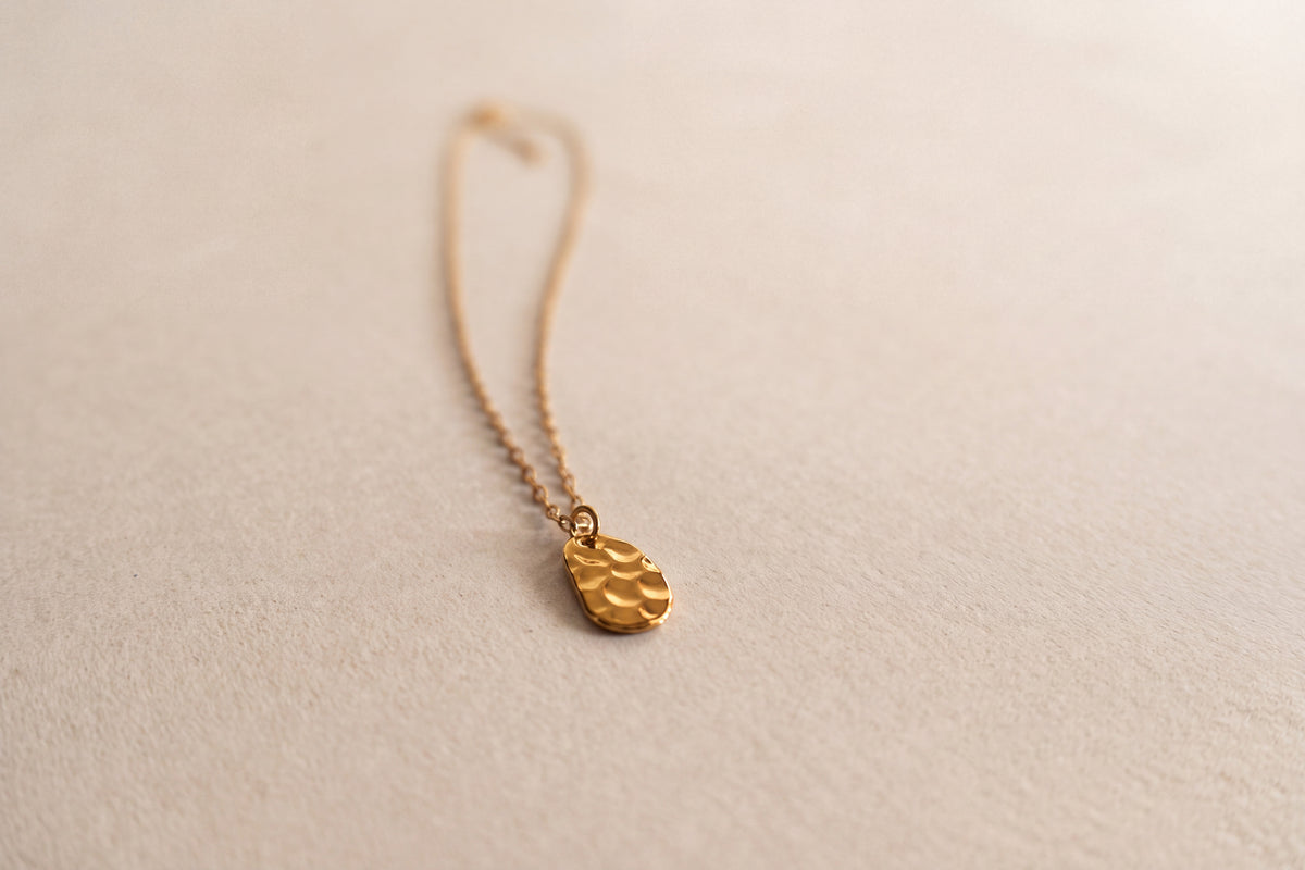 Large Hammered Drop Necklace