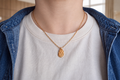 Large Hammered Drop Necklace