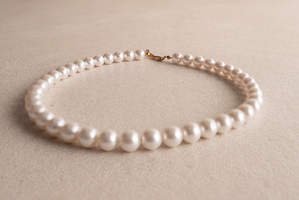 Crystal Pearl Necklace · 10 mm