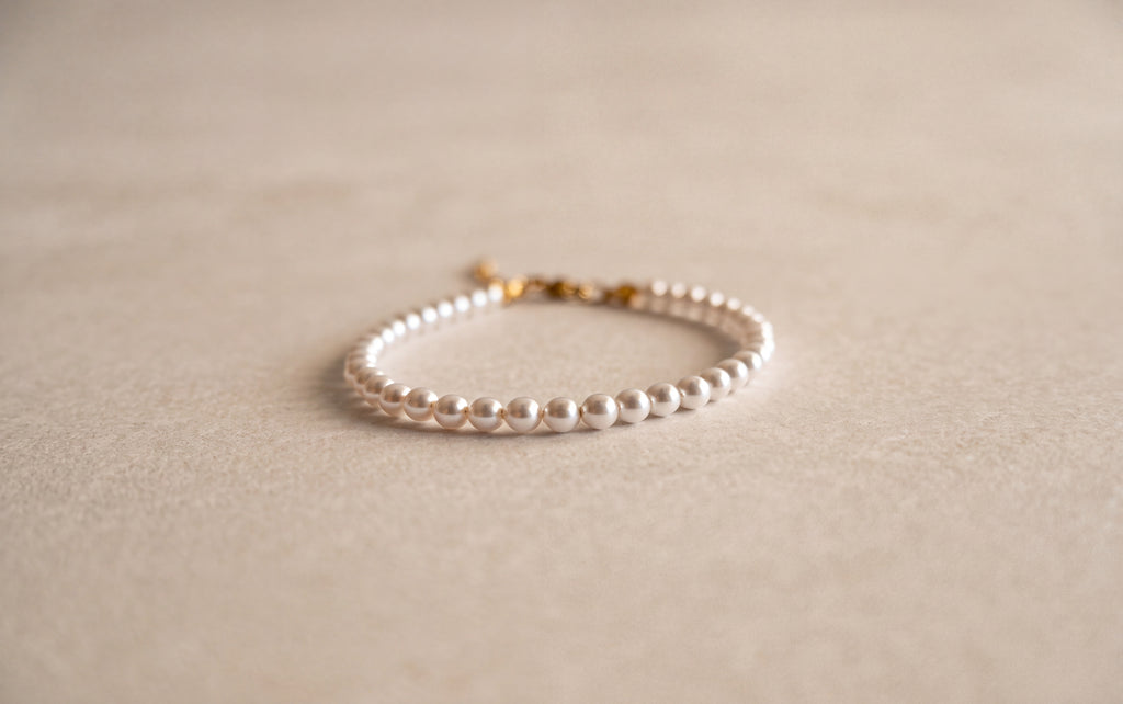 Crystal Pearl Bracelet · 4 mm