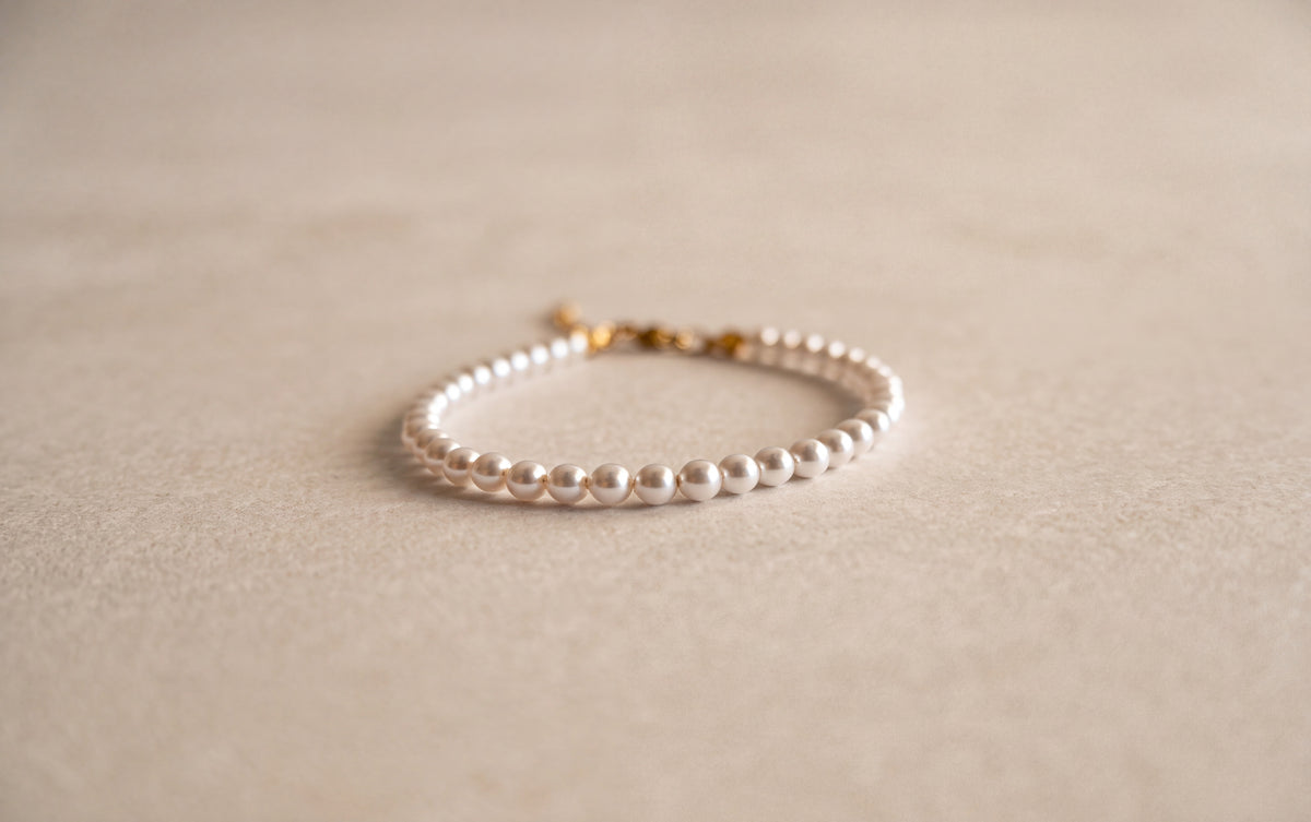 Crystal Pearl Bracelet · 4 mm
