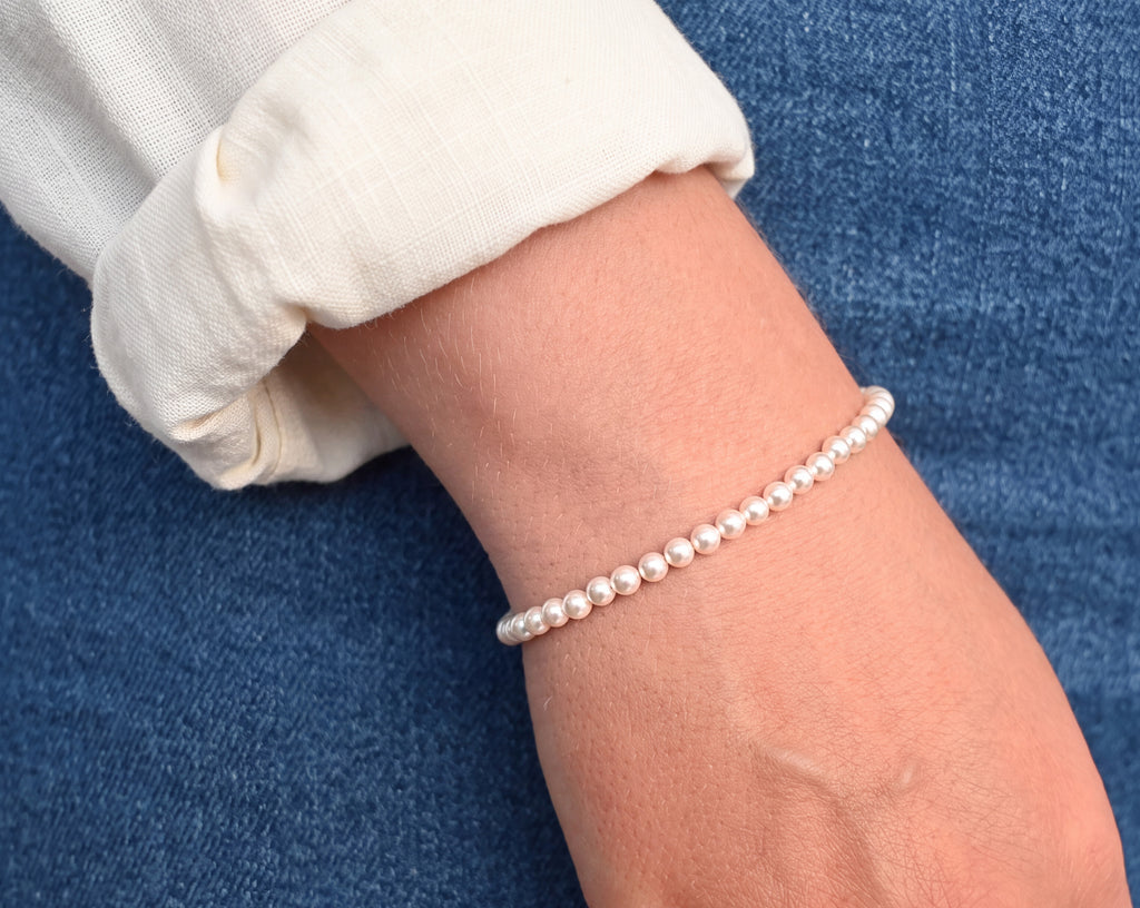 Crystal Pearl Bracelet · 4 mm
