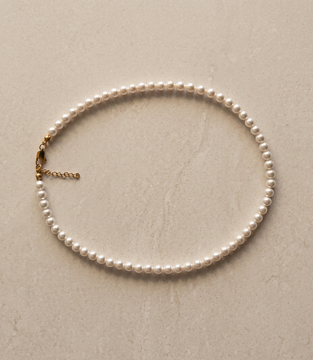 Crystal Pearl Necklace · 6 mm