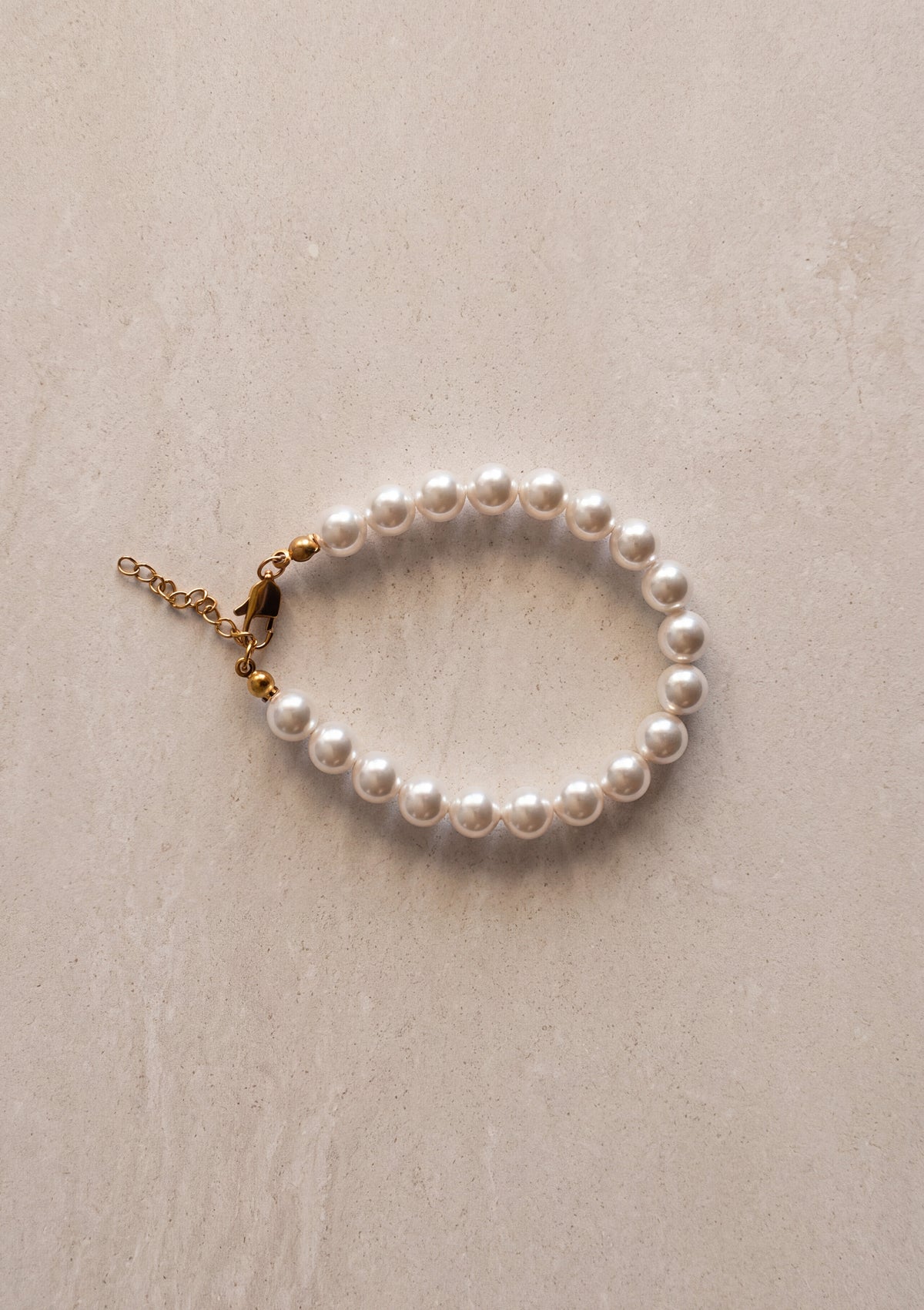 Crystal Pearl Bracelet · 8 mm