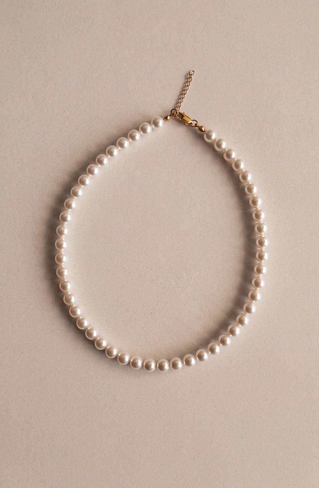 Crystal Pearl Necklace · 8 mm