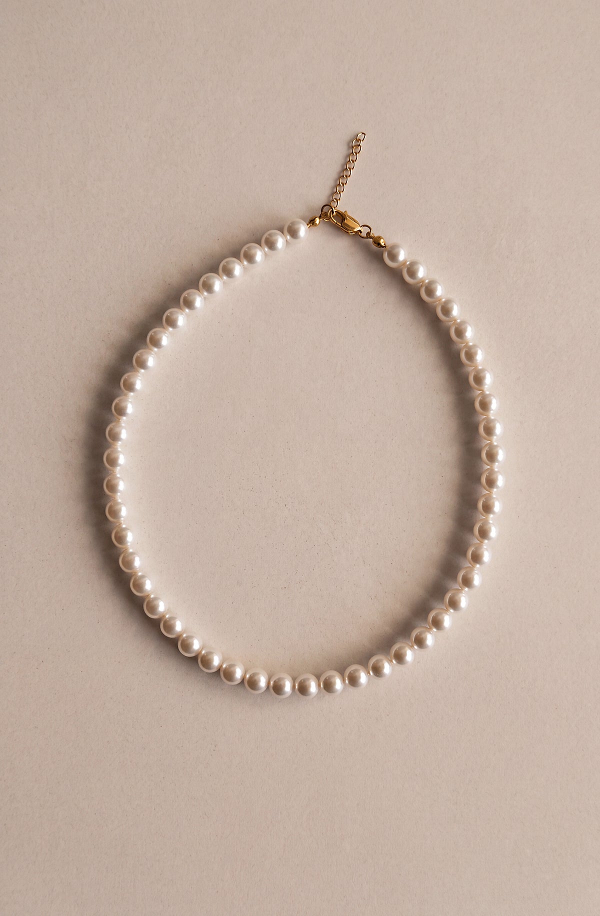 Crystal Pearl Necklace · 8 mm