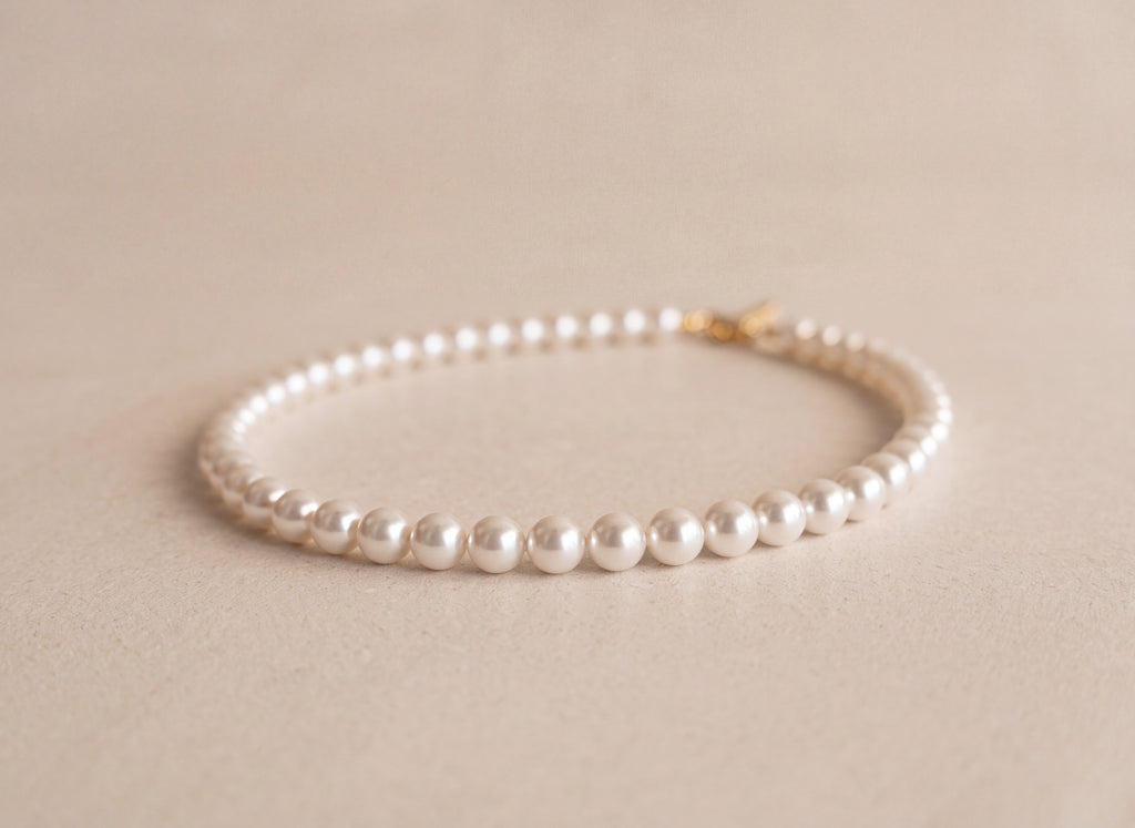 Crystal Pearl Necklace · 8 mm