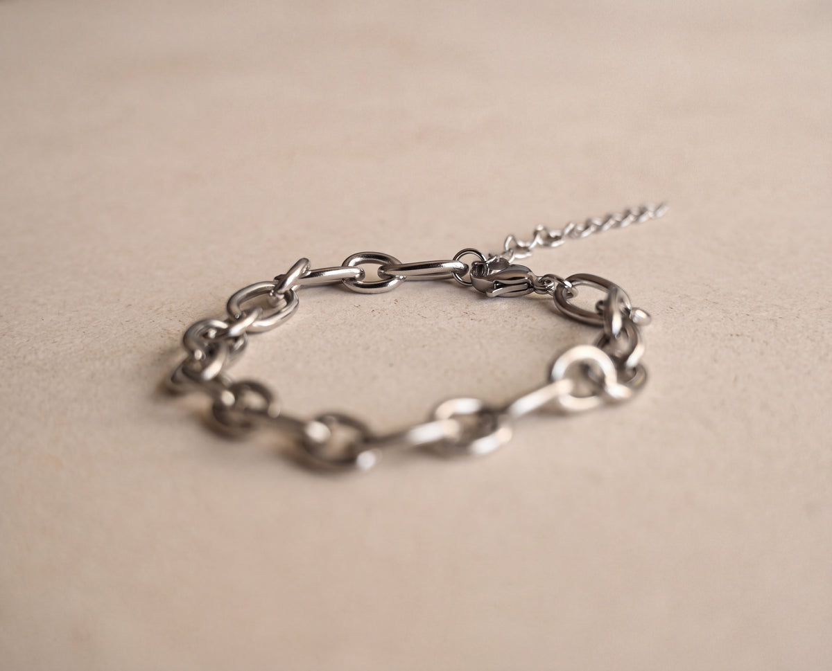 Silver Trace Link Bracelet