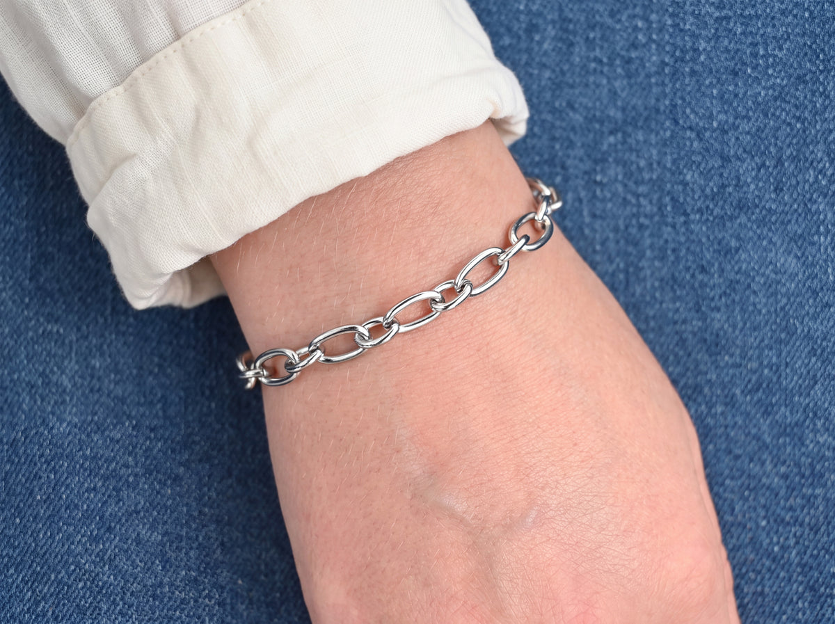 Silver Trace Link Bracelet