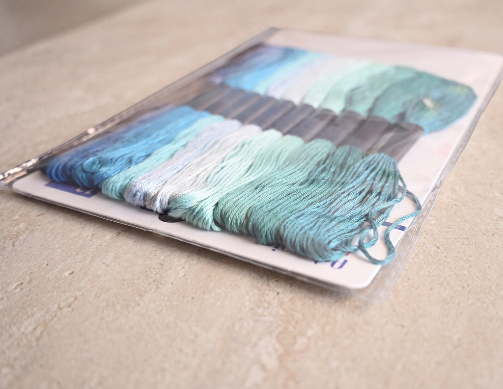 Turquoise Cotton Thread Set – 12 Skeins
