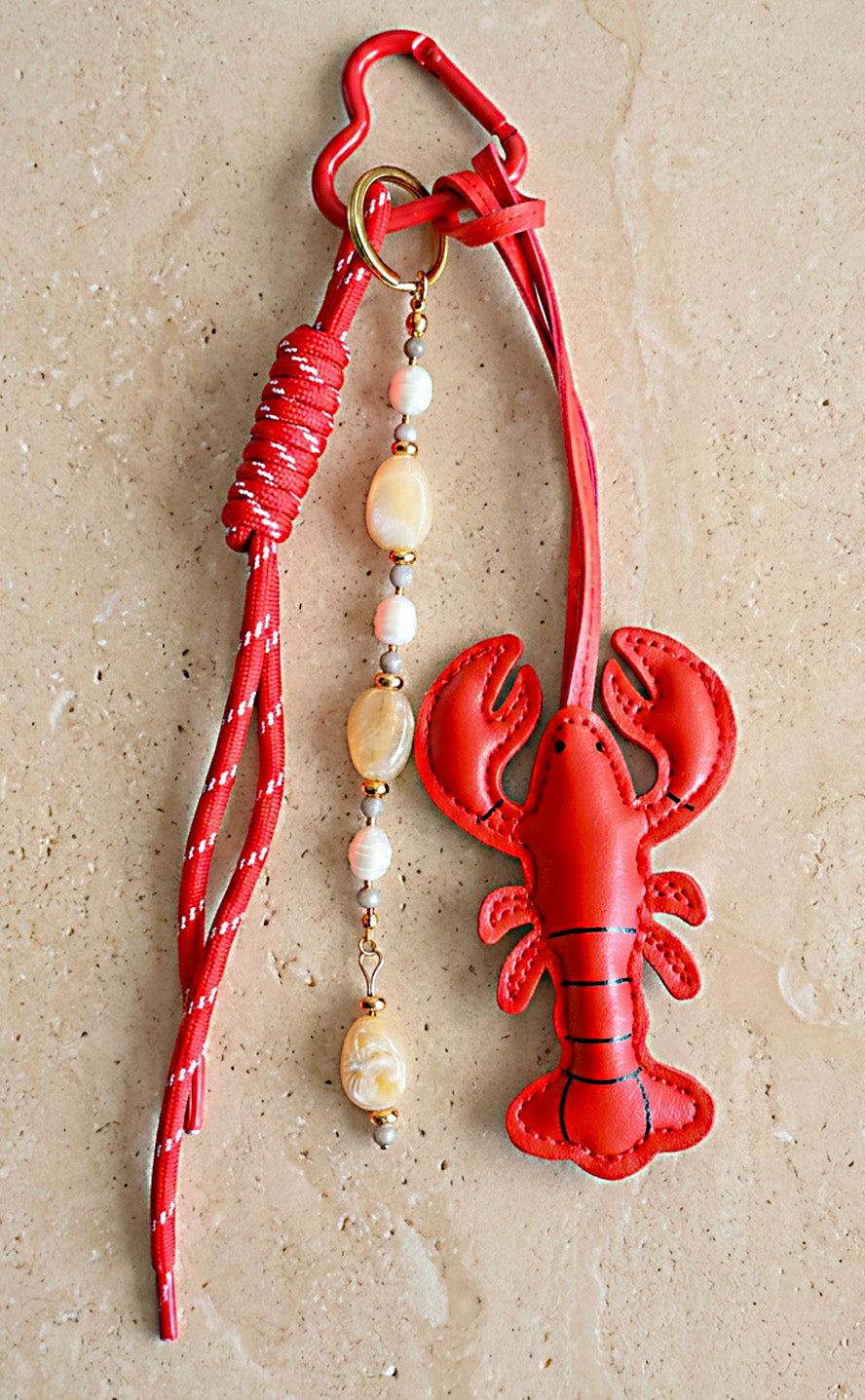 Scarlet Lobster Bag Charm